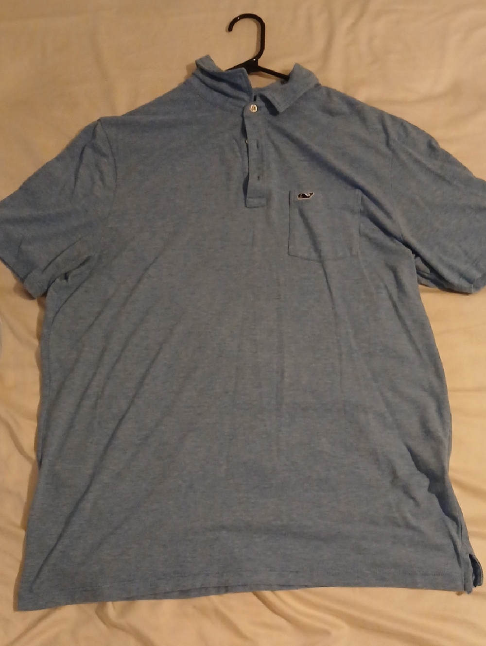 Vineyard Vines Men’s Light Blue Polo with Chest Pocket